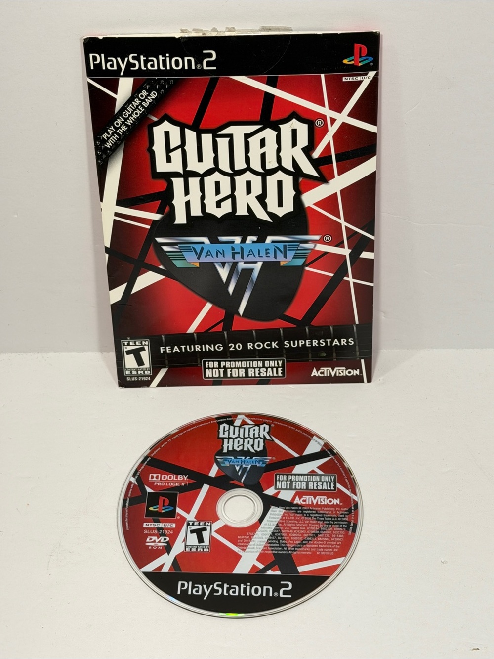 Guitar Hero Van Halen PS2 Sony Playstation 2 Game Sleeve NO Manual TESTED